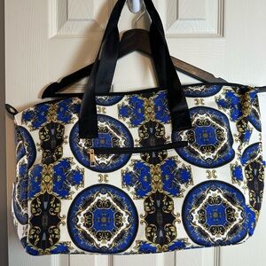 Alice + Olivia Blue and Gold Travel Bag